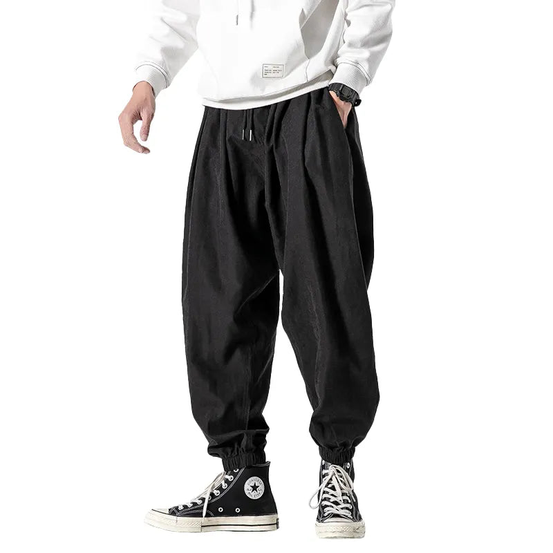 גברים של שחור מכנסיים היפ הופ Streetwear אופנה Jogger הרמון מכנסיים גבר מזדמן מכנסי טרנינג זכר מכנסיים גדול גודל 5XL