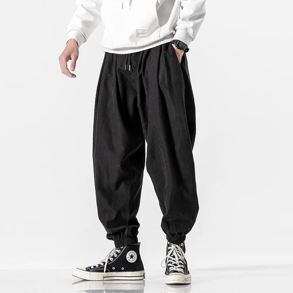 גברים של שחור מכנסיים היפ הופ Streetwear אופנה Jogger הרמון מכנסיים גבר מזדמן מכנסי טרנינג זכר מכנסיים גדול גודל 5XL